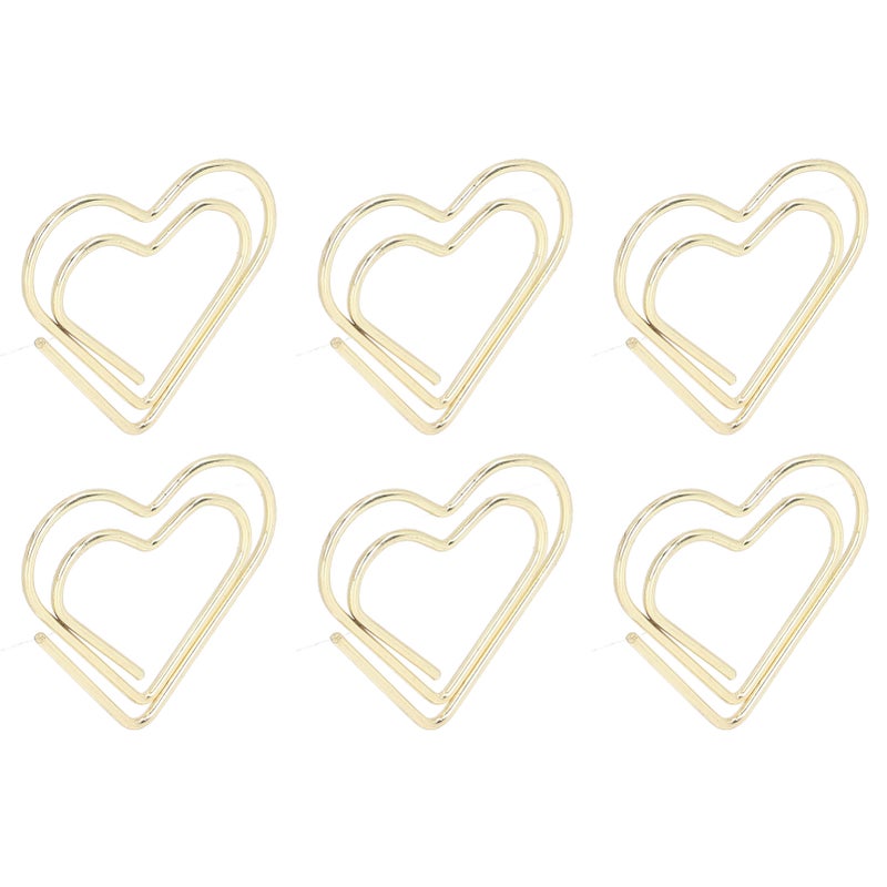 Heart Paper Clips Mini Metal Electroplated Portable - Rust Resistant Durable Paper Clips for Home Office School Craft Organization - Image 4