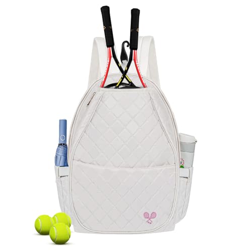 YEEGO DIRECT Tennis Bags for Women, Tennis Backpack Pickleball Racket Bags,Waterproof Sling Bag,Suitable for Pickleball Tennis Badminton, Gifts for Women Men (White) - Image 1
