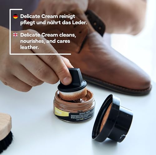 Kaps Shoe Cream with Sponge Applicator, Intensive Leather Care and Nourishing, Delicate, 70 Colors (101 - white) - Image 5