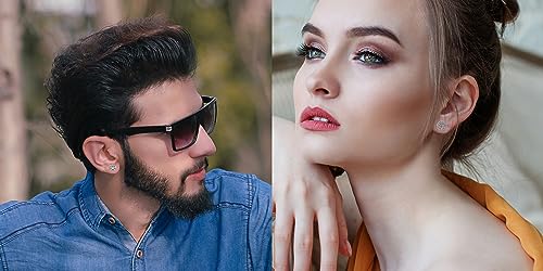 Cupimatch Womens Mens Earrings, 2 Pairs Stainless Steel Wood Tree Hoop Earrings Studs Set for Halloween - Image 3