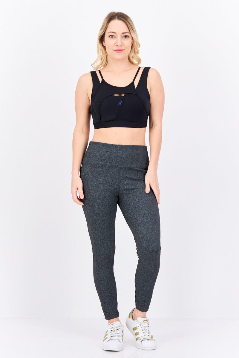 Adidas حمالة صدر رياضية مبطنة للنساء، سوداء - Image 4