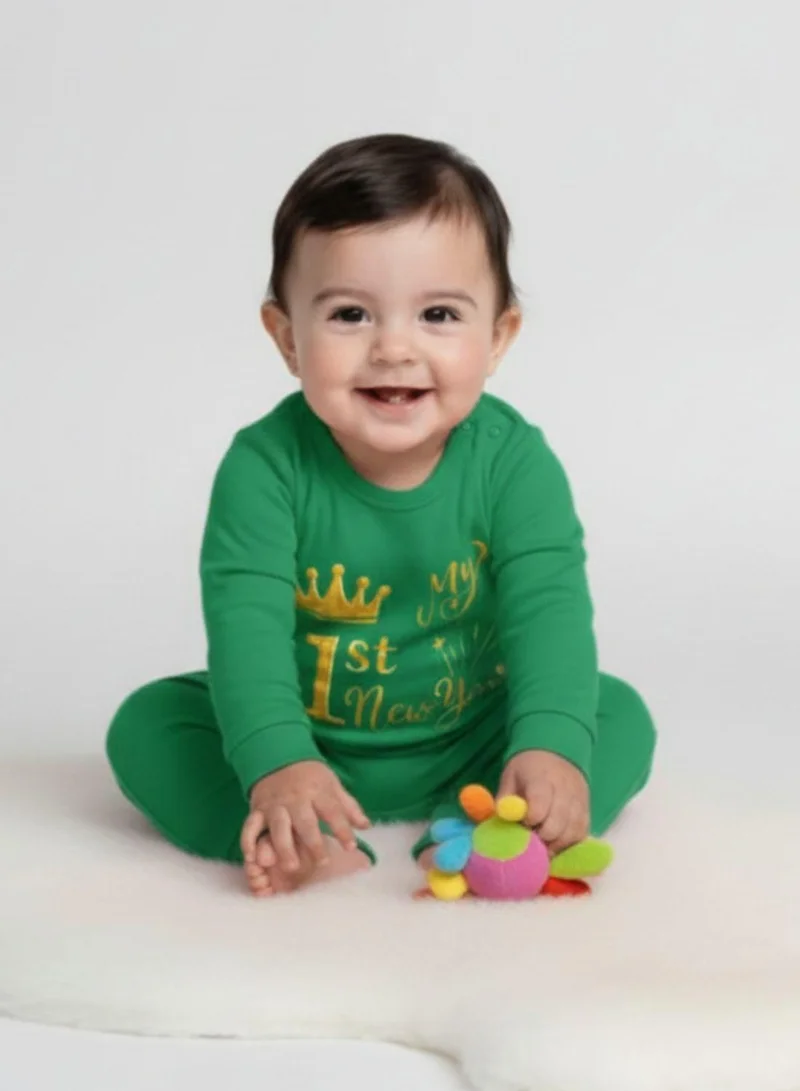 بيبي كلو Soft, breathable cotton romper for your baby’s first New Year.