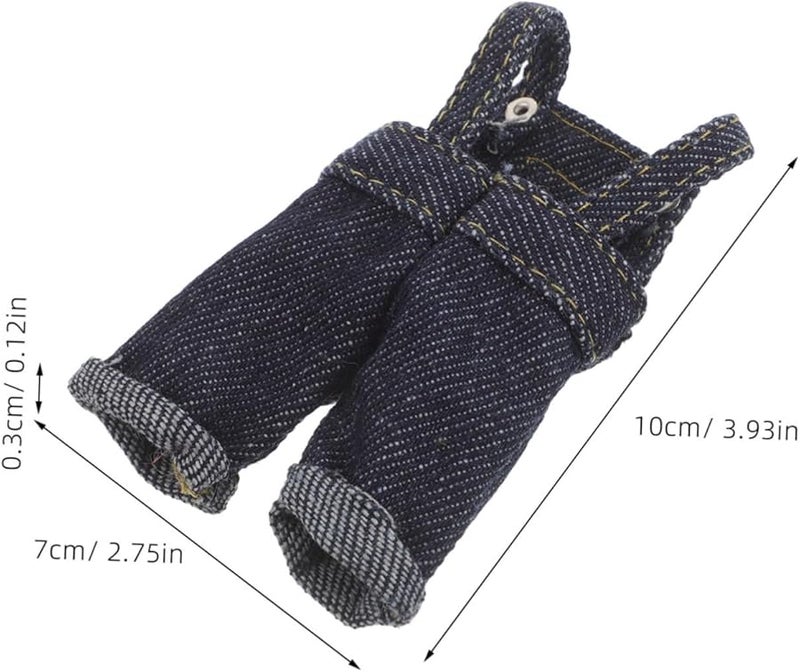 طقم ملابس الدمية كوهيلي من الدنيم: تنورة قابلة للإزالة وجينز متوافق مع علامات تجارية متنوعة - Image 3