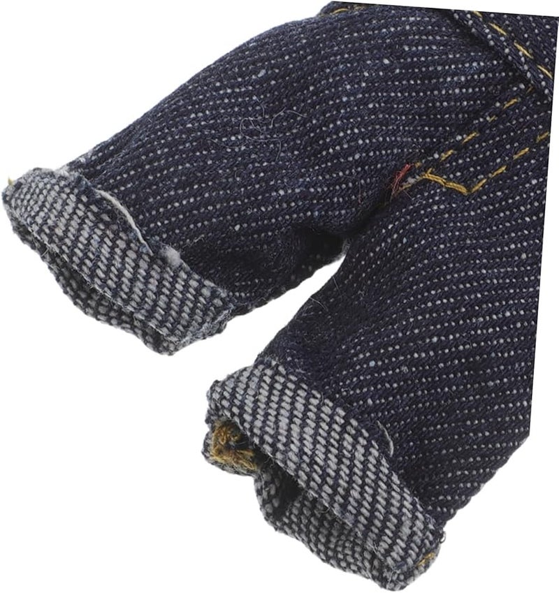 طقم ملابس الدمية كوهيلي من الدنيم: تنورة قابلة للإزالة وجينز متوافق مع علامات تجارية متنوعة - Image 4