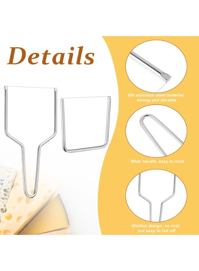 SHAOZHEN Stainless Steel Cheese Slicer & Cutter with Wire, Adjustable Cutter Wire & Butter Slicer for Precise Junket Slicing for Cheddar, Gruyere, Raclette, Mozzarella (Silver) - Image 3