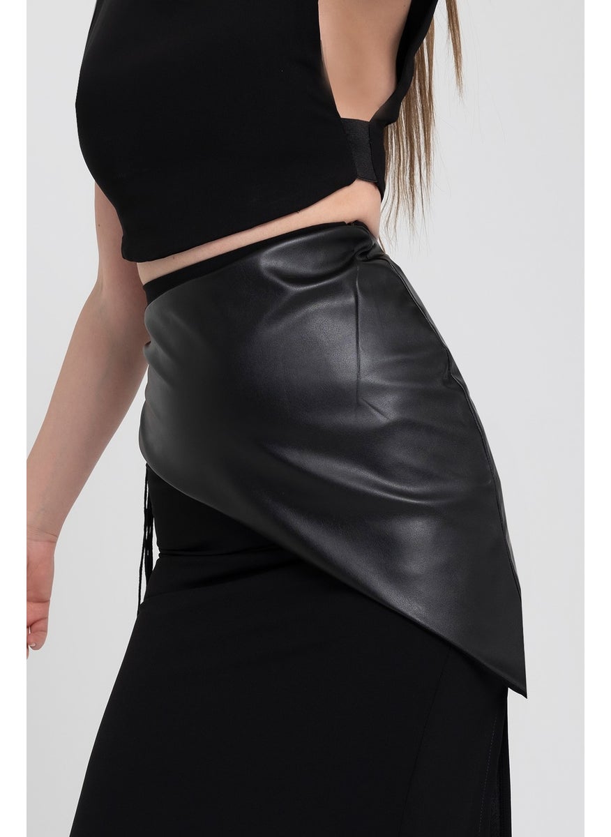 Due Stelle Women's Black Leather Tied Accessory  - Image 2