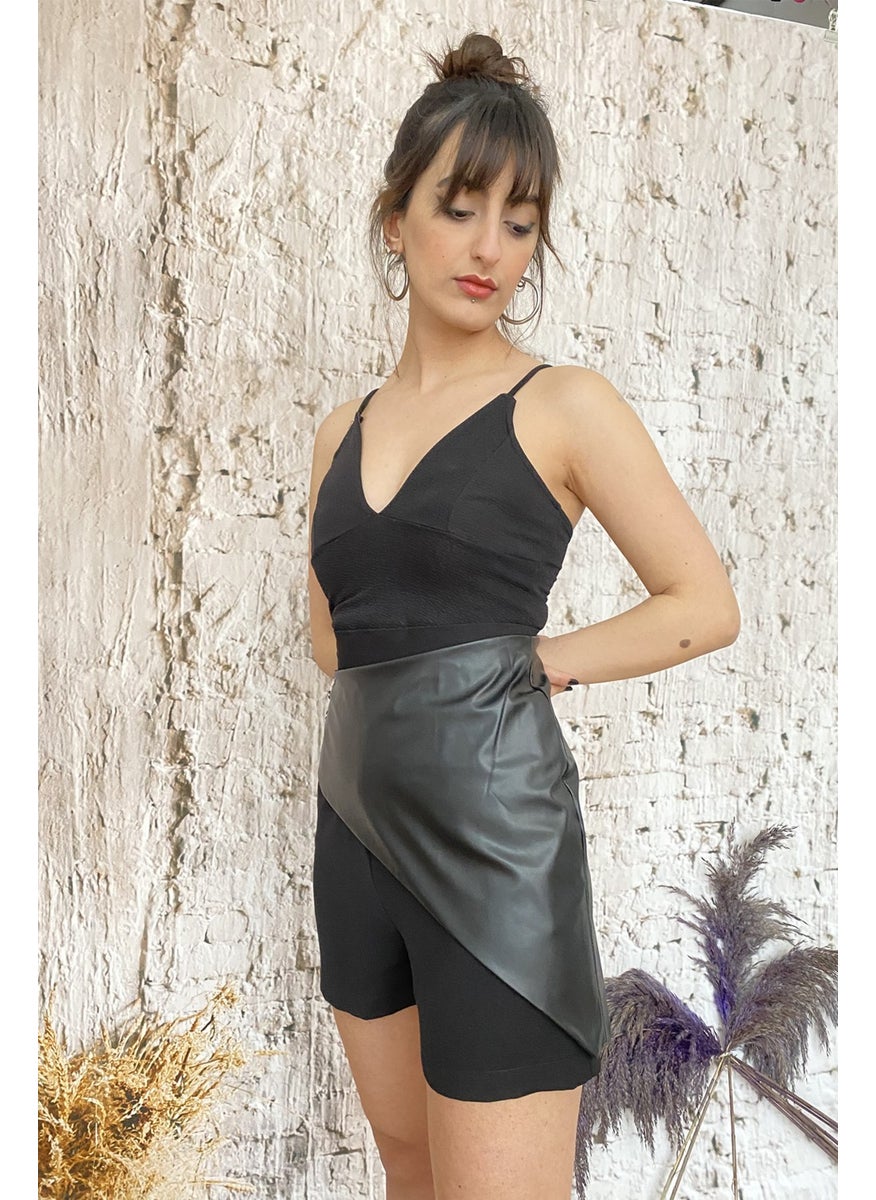 Due Stelle Women's Black Leather Tied Accessory  - Image 3