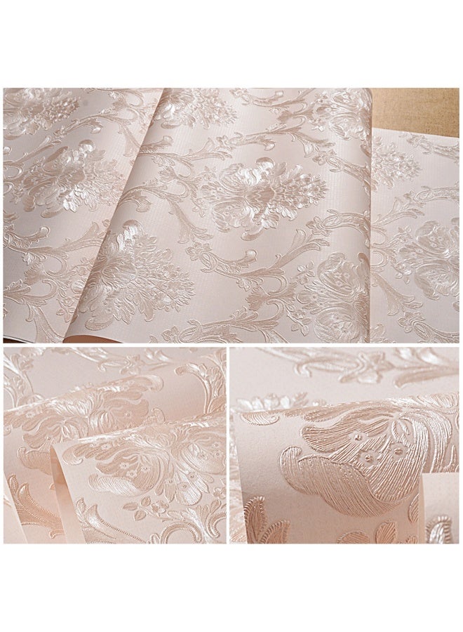 يقبست 0.53*3mورق جدران ذاتي اللصق ومضاد للماء لون وردي - Image 4