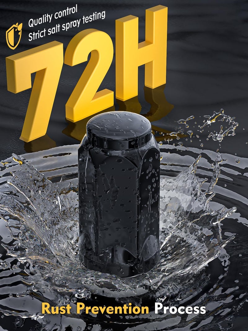 MIKKUPPA M14x1.5 Lug Nuts, Replacement for Chevy Silverado Suburban 1500 Tahoe Colorado Traverse, Ford F-150 Ram 1500 Aftermarket Wheel, 24pcs Black Closed End Bulge Acorn Tire Lug Nuts - Image 3