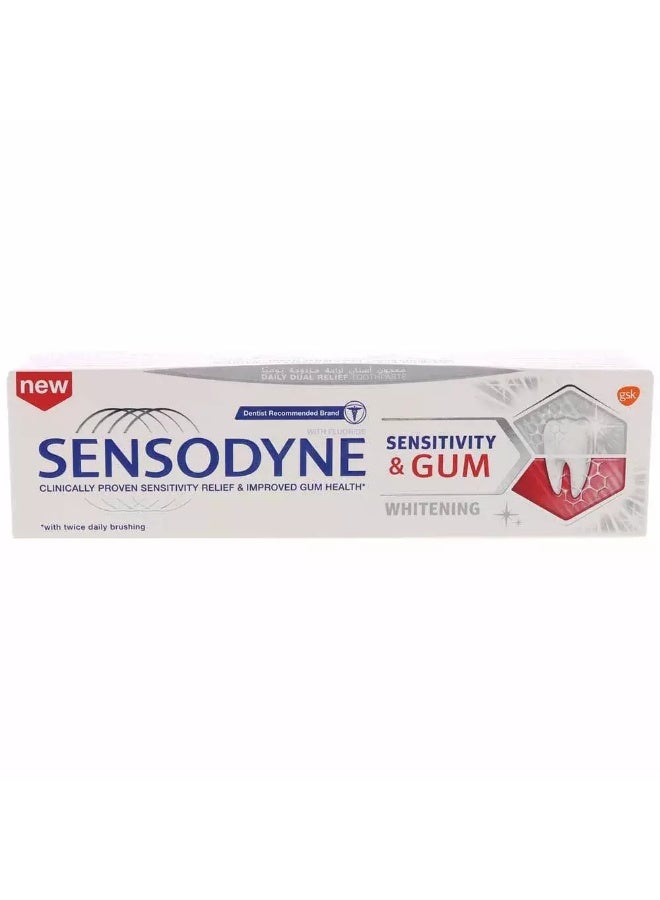 Sensodyne معجون أسنان سينسوداين للحساسية واللثة، تبييض، 75 مل - Image 2
