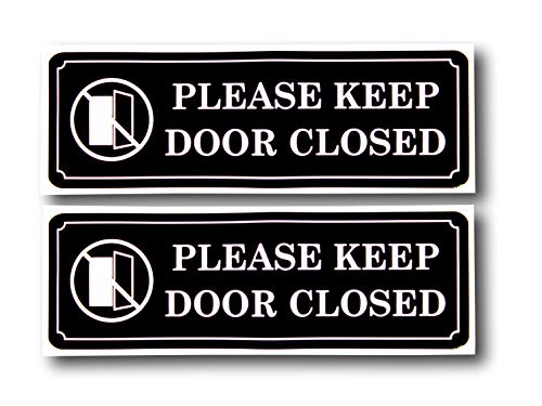 eSplanade PLEASE KEEP DOOR CLOSED Sign Sticker Decal - Easy to Mount Weather Resistant Long Lasting Ink Size (9" x 3") - Image 3