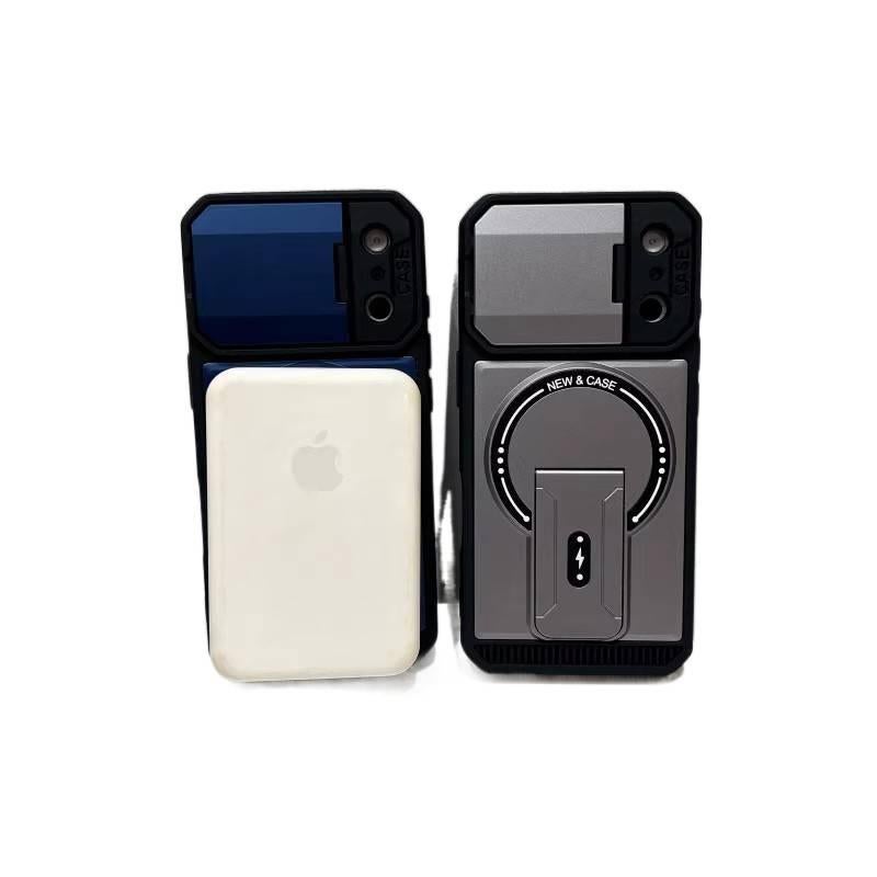 MagSafe iPhone 15 Protective PC Case for 15 Plus 15 Pro 15 Pro Max and Kickstand in Silver for Work and School - Image 5