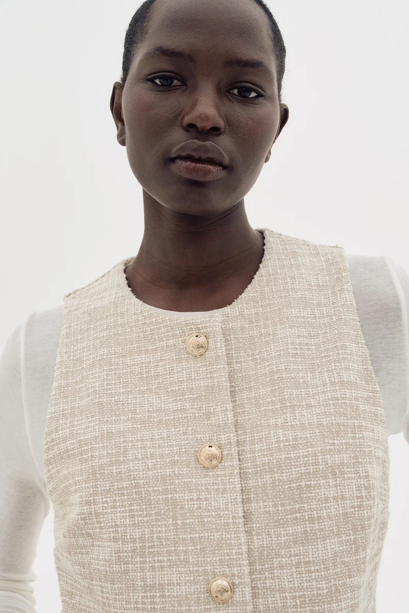 H&M Bouclé jersey waistcoat