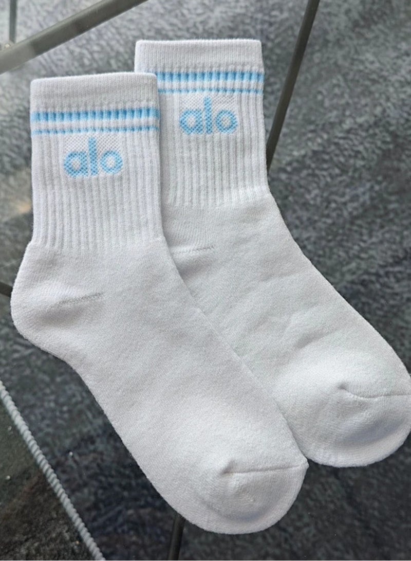Alo Yoga Meia Alo Yoga Unisex Vintage Middle Socks