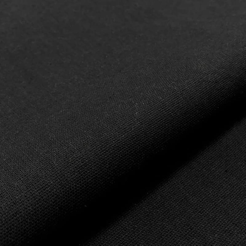 Linen Embroidery Fabric Quilting Fabric Cloth Garments Crafts Accessories Square Embroidery Cloth 20 by 62InchBlack