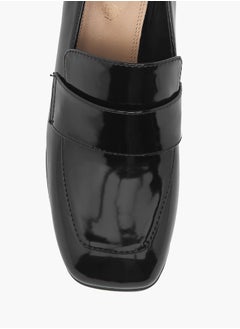 Paprika Women's Solid Slip-On Loafers With Block Heels  - Image 4