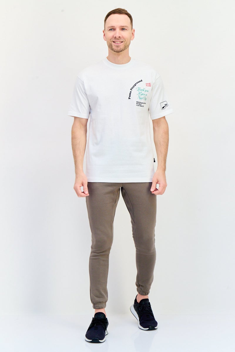 Puma X Select Men Sportswear Fit Short Sleeves Outdoor T-Shirt, White - Image 4