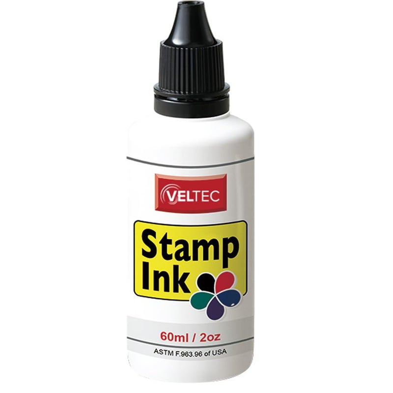 Veltec S-81 Premium Stamp Refill Ink for Self-Inking and Rubber Stamp Pads – 2 oz (Black) - Image 5