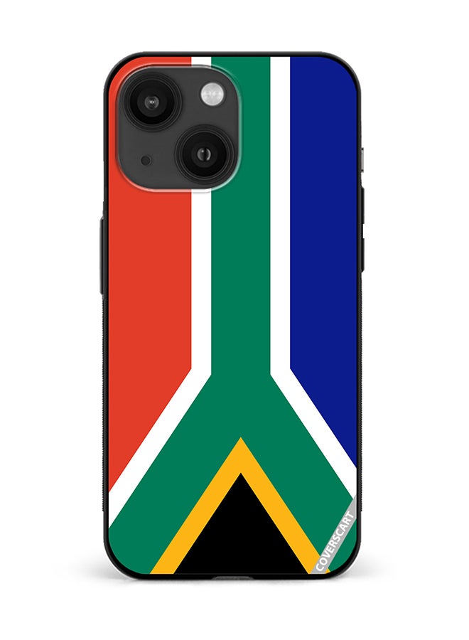 Protective Case Cover For Apple iPhone 15 South Africa Flag Design Multicolour