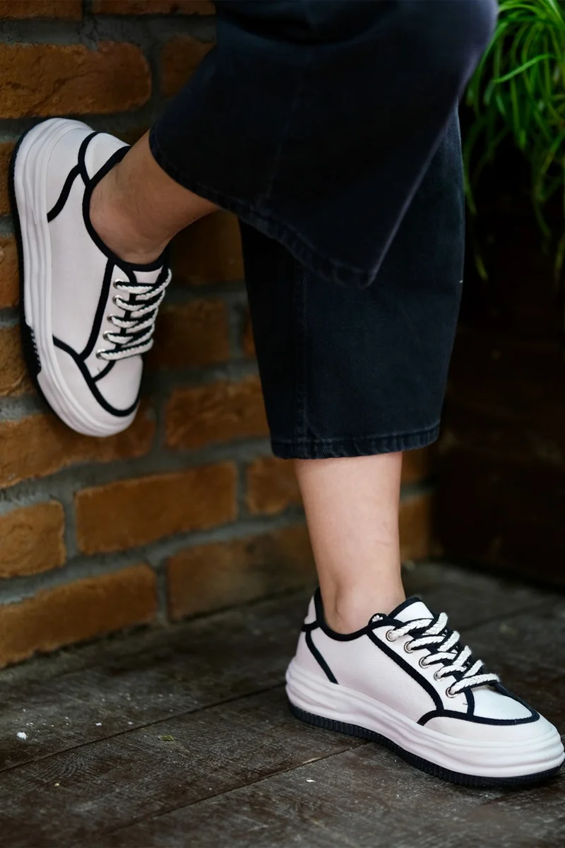 MARJIN Women's Sneaker Lace-Up Linen Sneakers Dofkin