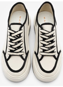 MARJIN Women's Sneaker Lace-Up Linen Sneakers Dofkin  - Image 4