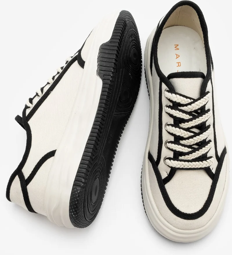 MARJIN Women's Sneaker Lace-Up Linen Sneakers Dofkin