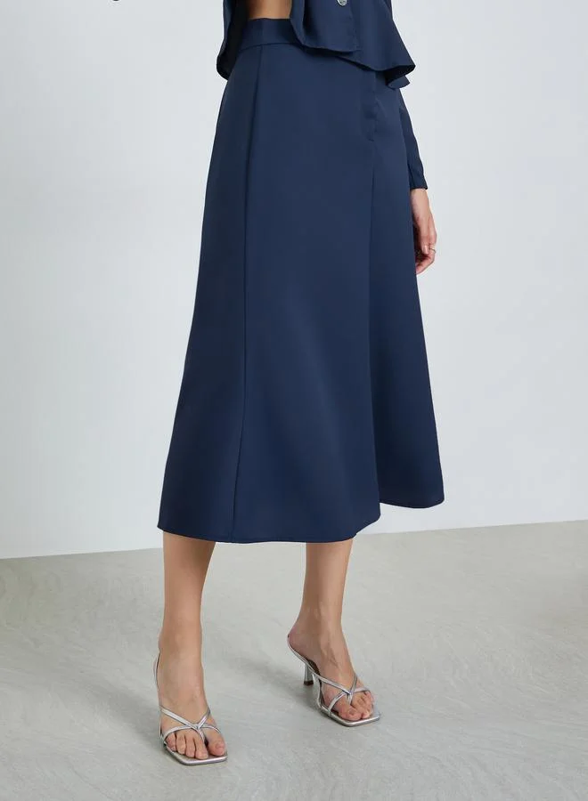 Take Two  Navy Blue Long Sleeve Fitted Blazer and Skirt Co-Ords for Women | Best Price UAE