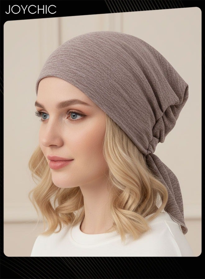 Joychic قبعة قطنية ناعمة قابلة للتمدد من شركة Chemo، غطاء عمامة ضد تساقط الشعر، وشاح رأس ملفوف مسبقًا، غطاء رأس قابل للتمدد - Image 2