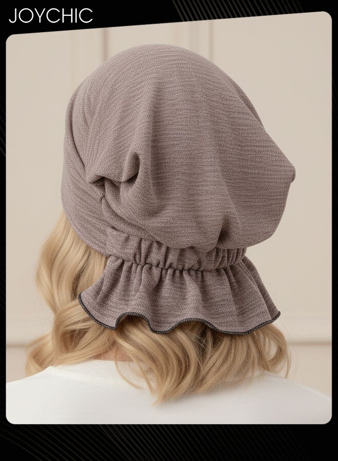Joychic قبعة قطنية ناعمة قابلة للتمدد من شركة Chemo، غطاء عمامة ضد تساقط الشعر، وشاح رأس ملفوف مسبقًا، غطاء رأس قابل للتمدد - Image 3