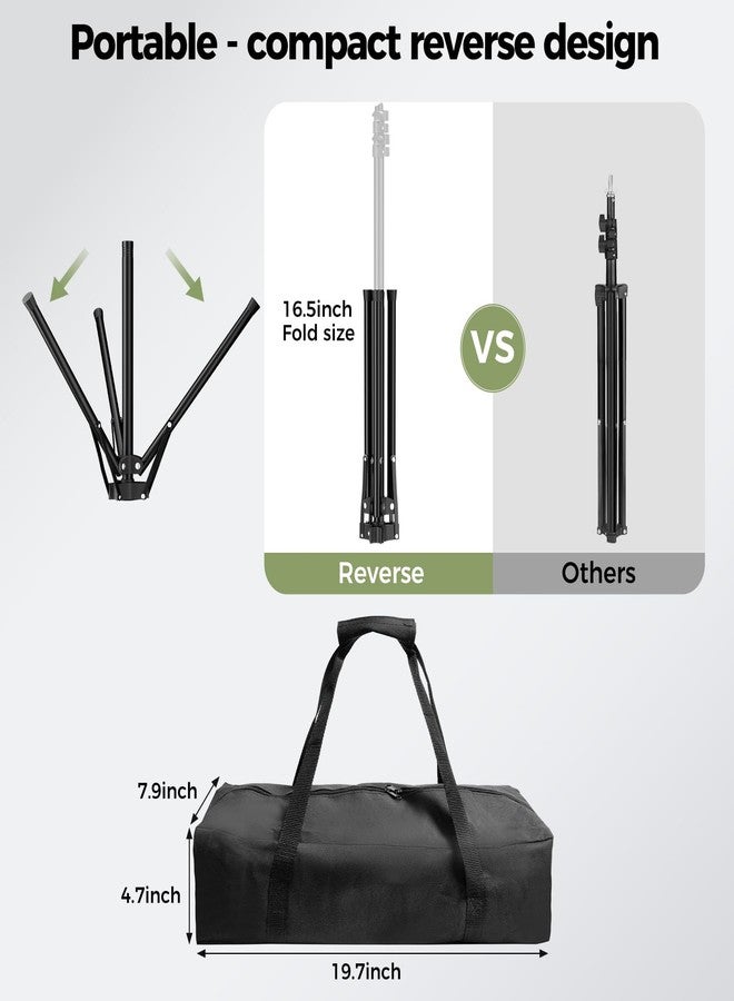 EMART Green Screen Backdrop Kit with Reverse Folding Base, 5x6.5ft Photo Greenscreen Background with Portable T-Shape Stand and 6 Clamps for Photography, Photoshoot, Studio Video Recording, Streaming - Image 2