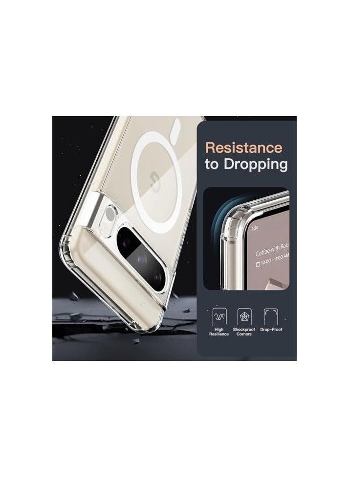 جي تيك حافظة JETech مغناطيسية لهاتف Google Pixel 8 Pro مقاس 6.7 بوصة 2023، متوافقة مع ملحقات MagSafe، غطاء هاتف واقٍ مقاوم للصدمات، ظهر صلب غير أصفر من البولي كربونات (شفاف) - Image 3