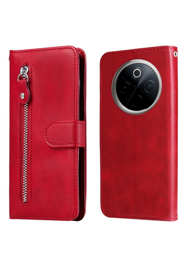 The Bros Case For OnePlus 13 Fashion Calf Texture Zipper Leather Phone Case