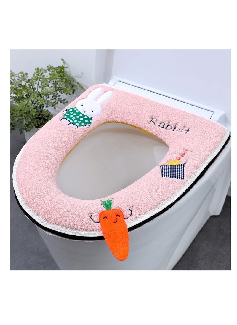 Bathroom Thicken Toilet Seat Cover Cushion Pads, Soft Pink Rabbit Warm Toilet Seat Covers Bathroom Toilet Seat Cover Mat Universal.winter washable thick waterproof zipper style net celebrity toilet seat cover - pzsku/ZBBC27AFB28C36E76D72AZ/45/_/1733607195/18d26703-bcf7-4891-8dae-9206e6f71f50