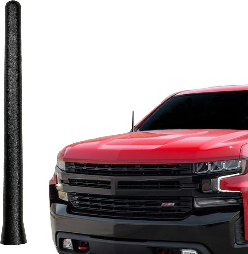 AntennaMastsRus 6 3/4" Short Custom Rubber Antenna for 2006-2018 Chevrolet Silverado 2500 - Image 1