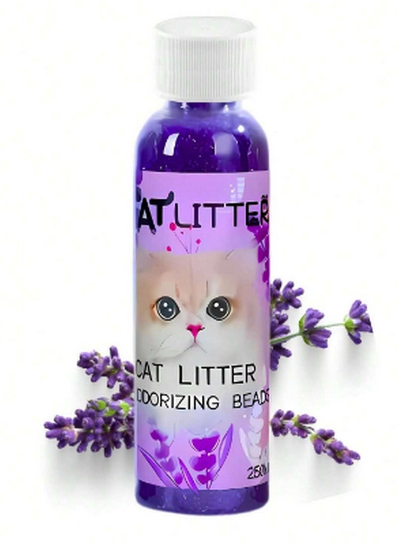 Cat Litter Deodorizing Beads - Lavender Scented Formula for Long-Lasting Odor Control & Freshness (250ml)