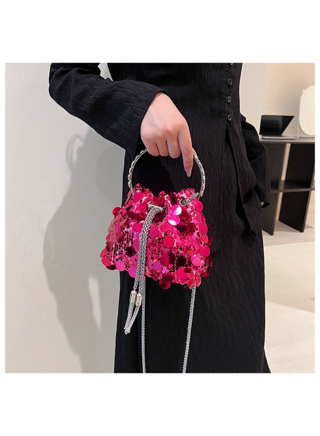 Elegant Evening Bag Made Soft Leather Pattern Suitable For Wedding Party Prom Special Occasions-Color:Yellow-Dimensions:16cm*9cm*13cm - Image 5