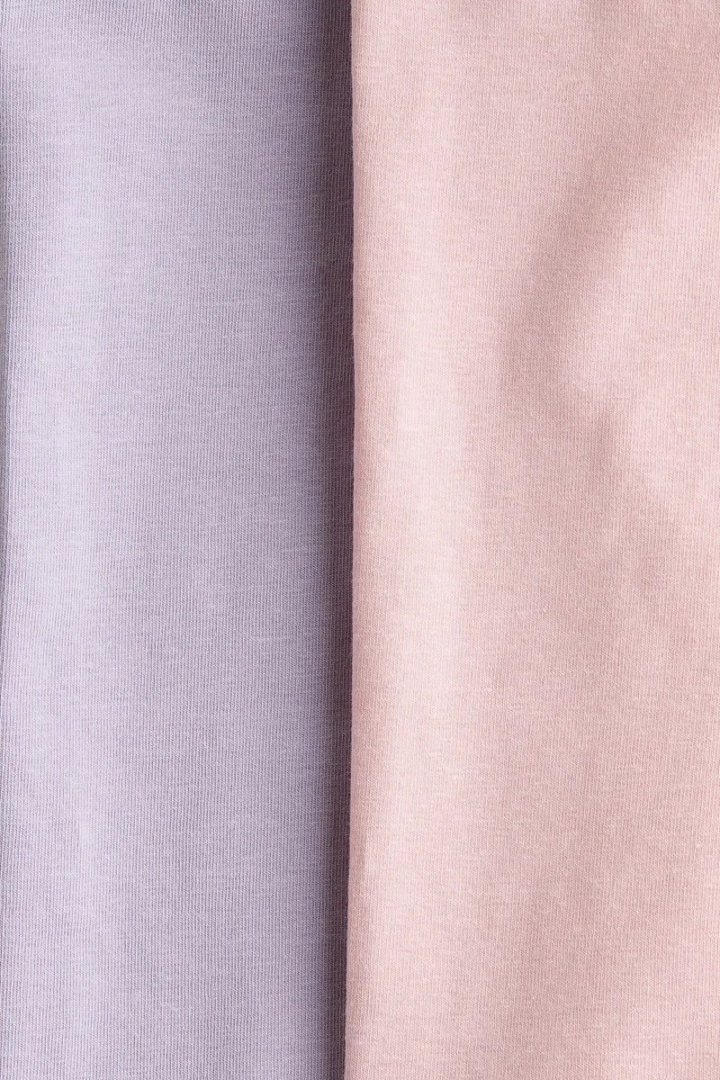 اتش اند ام شورت رياضي ضيق من القطن - عبوة من قطعتين