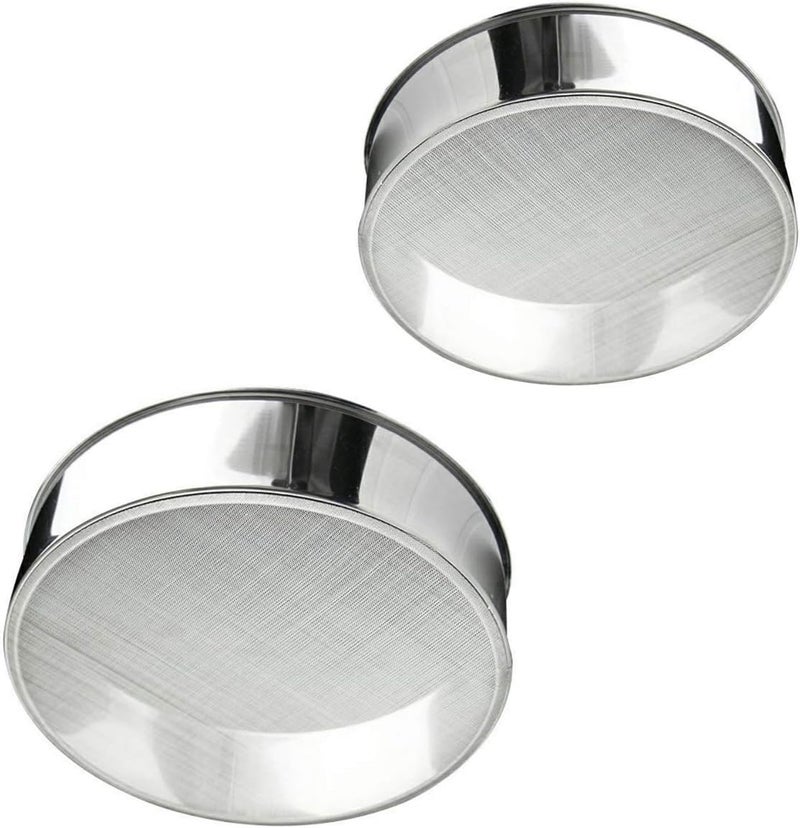 PUHETO Sieve Fine Mesh, Stainless Steel Round Sifter for Baking, Flour Sieve, 8 Inch 40 Mesh and 6 Inch 60 Mesh, 2PCS - Image 3