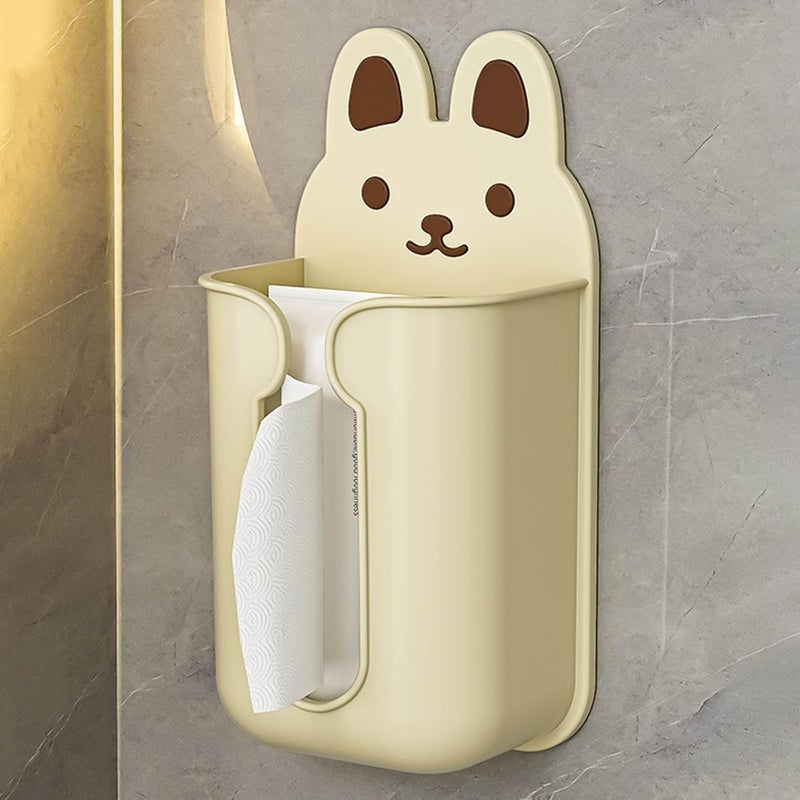 Apexx Cartoon Design Self-Adhesive Tissue Holder - Wall-Mounted, Multi-Color Space-Saving Rack for Living Room, Bedroom, Kitchen & Bathroom, Napkin & Tissue Paper Organizer - Image 1