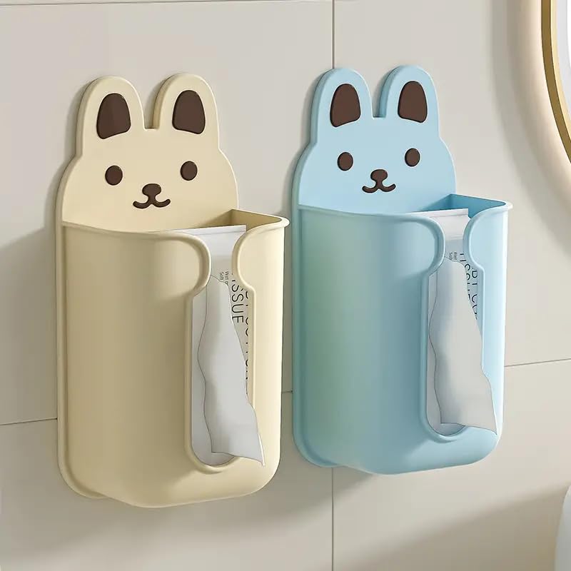 Apexx Cartoon Design Self-Adhesive Tissue Holder - Wall-Mounted, Multi-Color Space-Saving Rack for Living Room, Bedroom, Kitchen & Bathroom, Napkin & Tissue Paper Organizer - Image 4