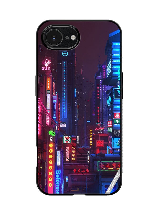 Protective Case Cover For Apple iPhone 16e Street Nights Design Multicolour