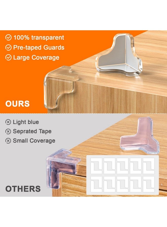E-PRONSE New Pre-Taped Corner Protectors, 8PCS Corner Protector Baby with Improved Smooth Corner, Furniture Table Corner Protectors for Baby Proofing with Strong Ahesion - Image 3