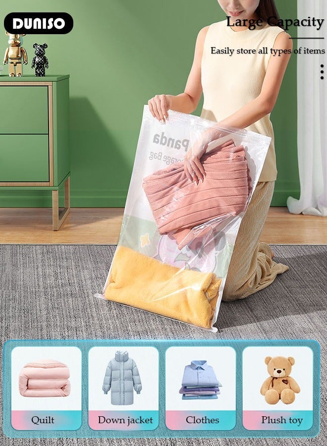 DUNISO Vacuum Storage Bags with Electric Pump- Pack of 10 (2 Large + 4Medium + 4 Small) Reusable Compression Bags Space Saver for Packing, Clothes, Comforters, Blankets - Image 5
