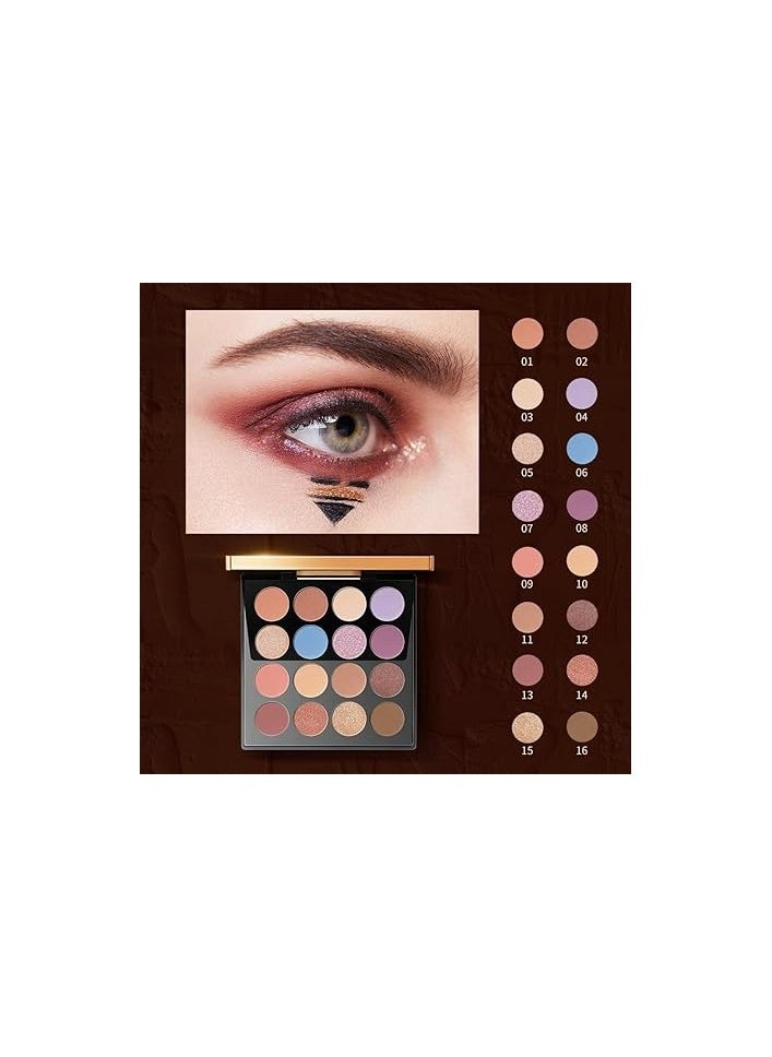 ZEESEA - ZEESEA Maya 16-Shade Eyeshadow Palette | Unlock Endless Eye Looks | 16-Shade Eyeshadow Palette for Versatile Eye Looks | (08) - Image 1