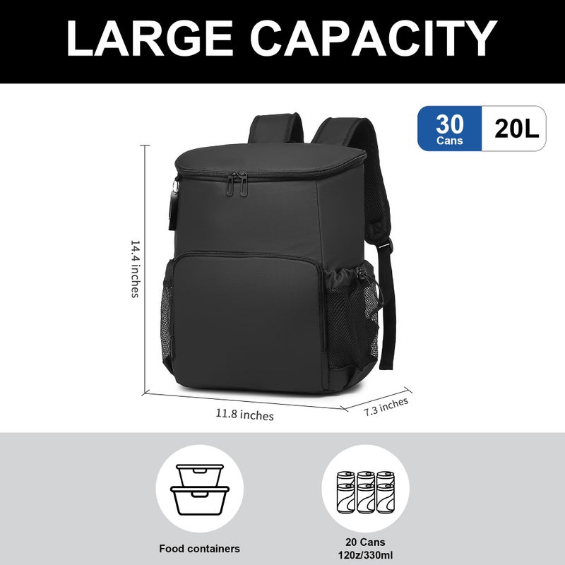sorozien Backpack Cooler for Men and Women Insulated Waterproof Soft Lightweight Cooler Bag Leakproof 30 Cans Travel Camping Picnic Beach - Image 5