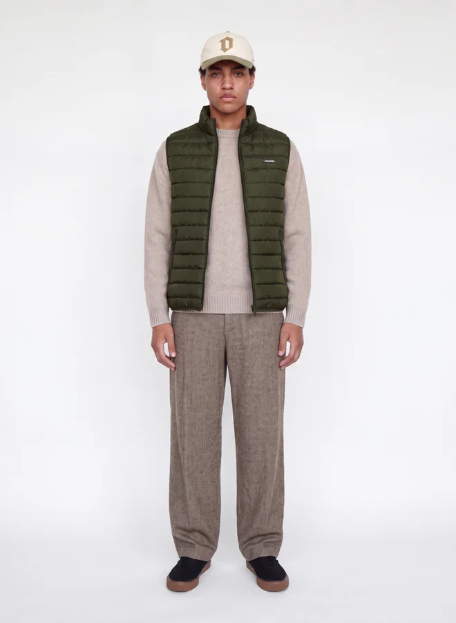 جاك اند جونز Olive Padded Zip-Up Gilet