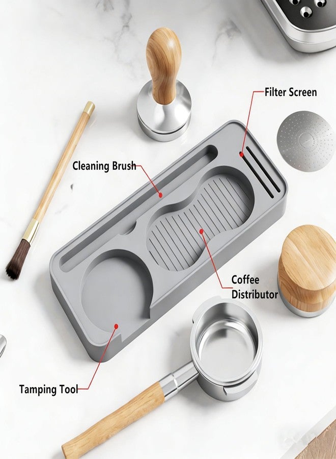IYYI Espresso Tamping Mat, Espresso Tamper Mat, Coffee Tamper Mat for Countertop, Non-Slip Heat Resistant Silicone Portafilter Mat for Distributor, Brush & Puck Screen, Dishwasher Safe (Black, 9.5"×3.7") - Image 3
