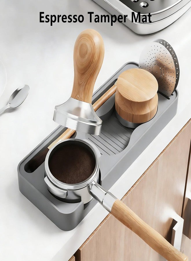 IYYI Espresso Tamping Mat, Espresso Tamper Mat, Coffee Tamper Mat for Countertop, Non-Slip Heat Resistant Silicone Portafilter Mat for Distributor, Brush & Puck Screen, Dishwasher Safe (Black, 9.5"×3.7") - Image 4