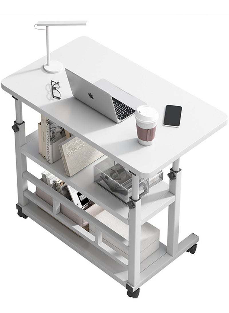 CityRiya-Long Laptop Table, Laptop Stand Desk, Computer Table, Lap Computer Standing Desk Cart, Overbed Bedside Table, Side Table Sofa End Table, Computer Workstation Bed Desk, Trays Table for Couch  - Image 1