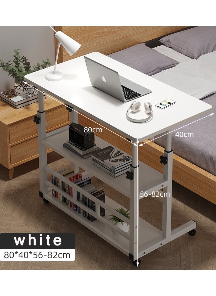 CityRiya-Long Laptop Table, Laptop Stand Desk, Computer Table, Lap Computer Standing Desk Cart, Overbed Bedside Table, Side Table Sofa End Table, Computer Workstation Bed Desk, Trays Table for Couch  - Image 2